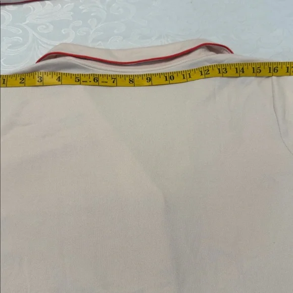 Magnolia Cream Pajama Set with Red Trim - Picture 7 of 16